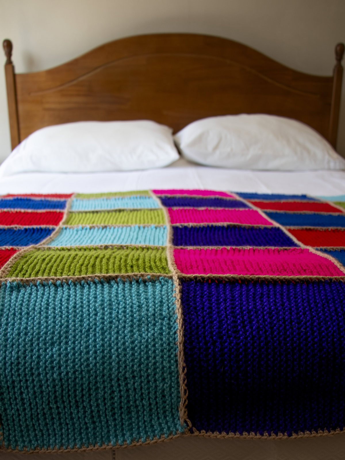 Piecera Cuadritos Multicolores 2 Plazas - Imagen 3