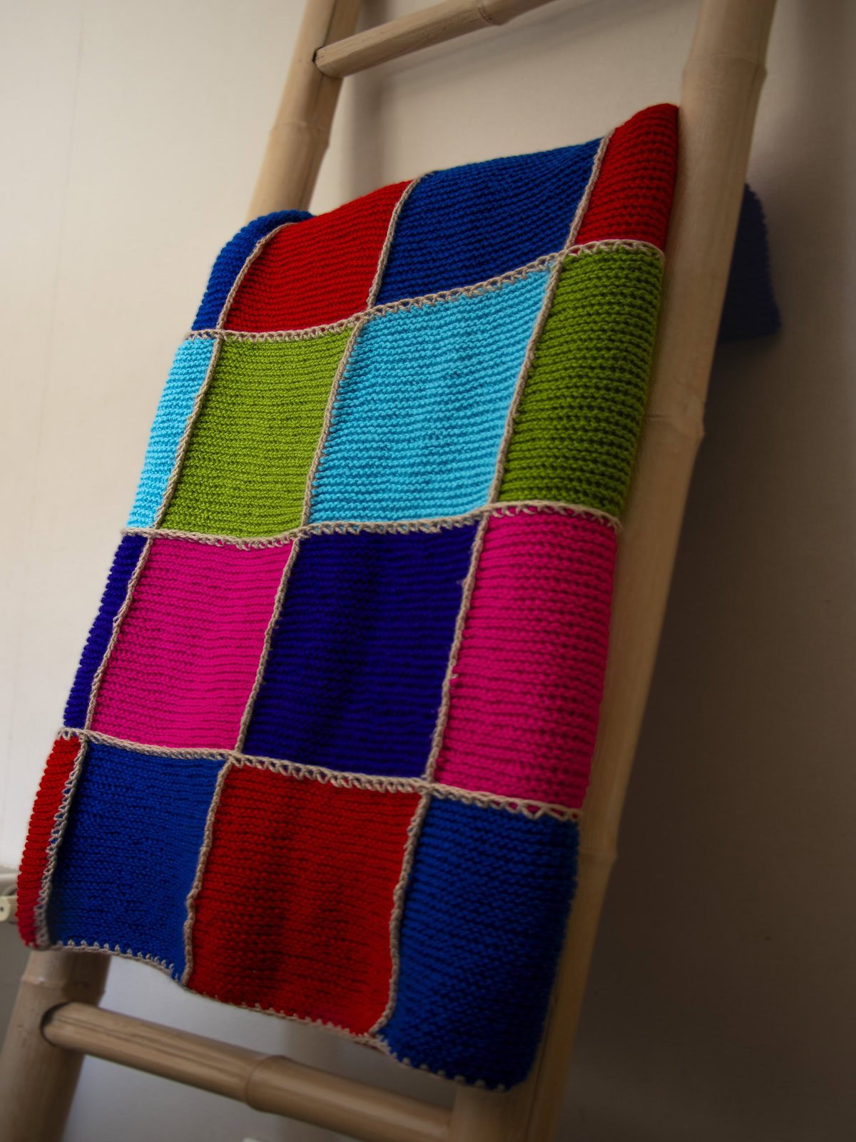 Piecera Cuadritos Multicolores 2 Plazas - Imagen 4